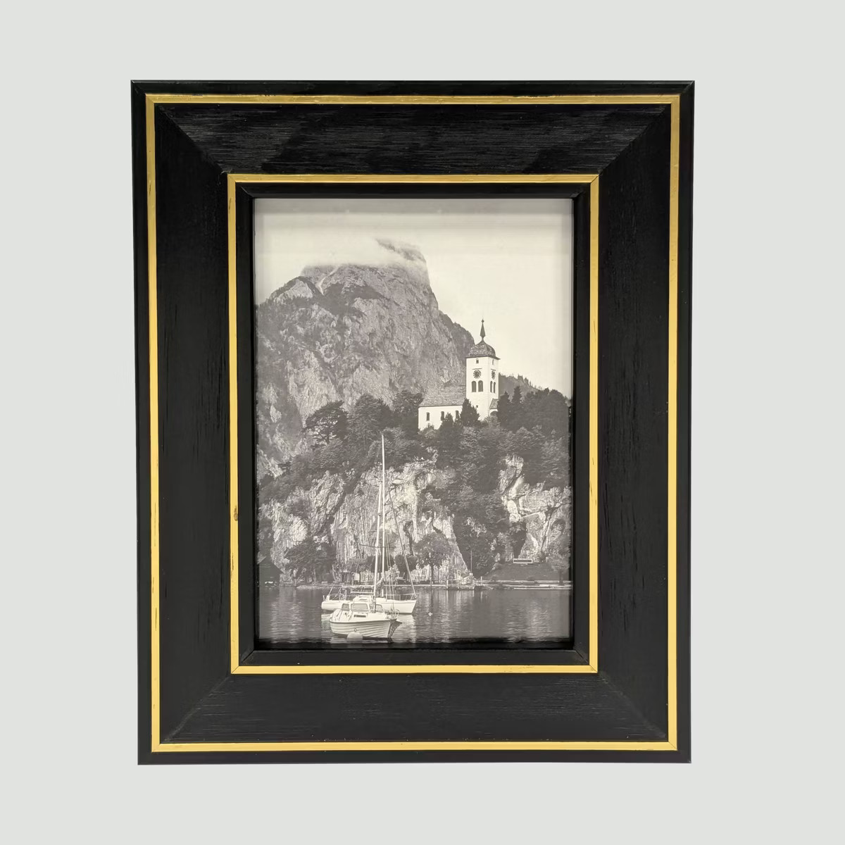 Harbortown 5"x7" Two Tone Border Table Picture Frame Brown | Target