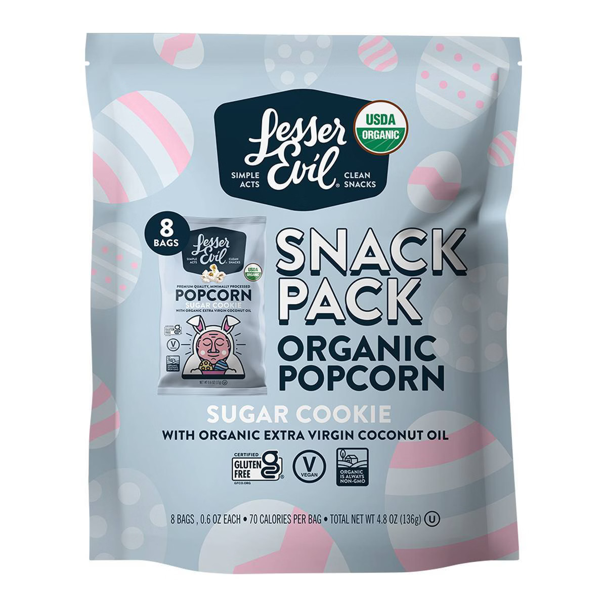 LesserEvil Sugar Cookie Easter Flavor - 8ct | Target