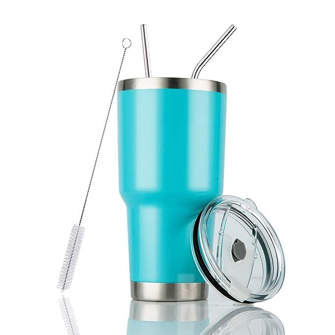 Joyclub 30oz Tumbler Stainless Steel Vacuum Tumbler Travel Mug with 2 PCS Straw, 1 Brush, 1 Slide... | Amazon (US)