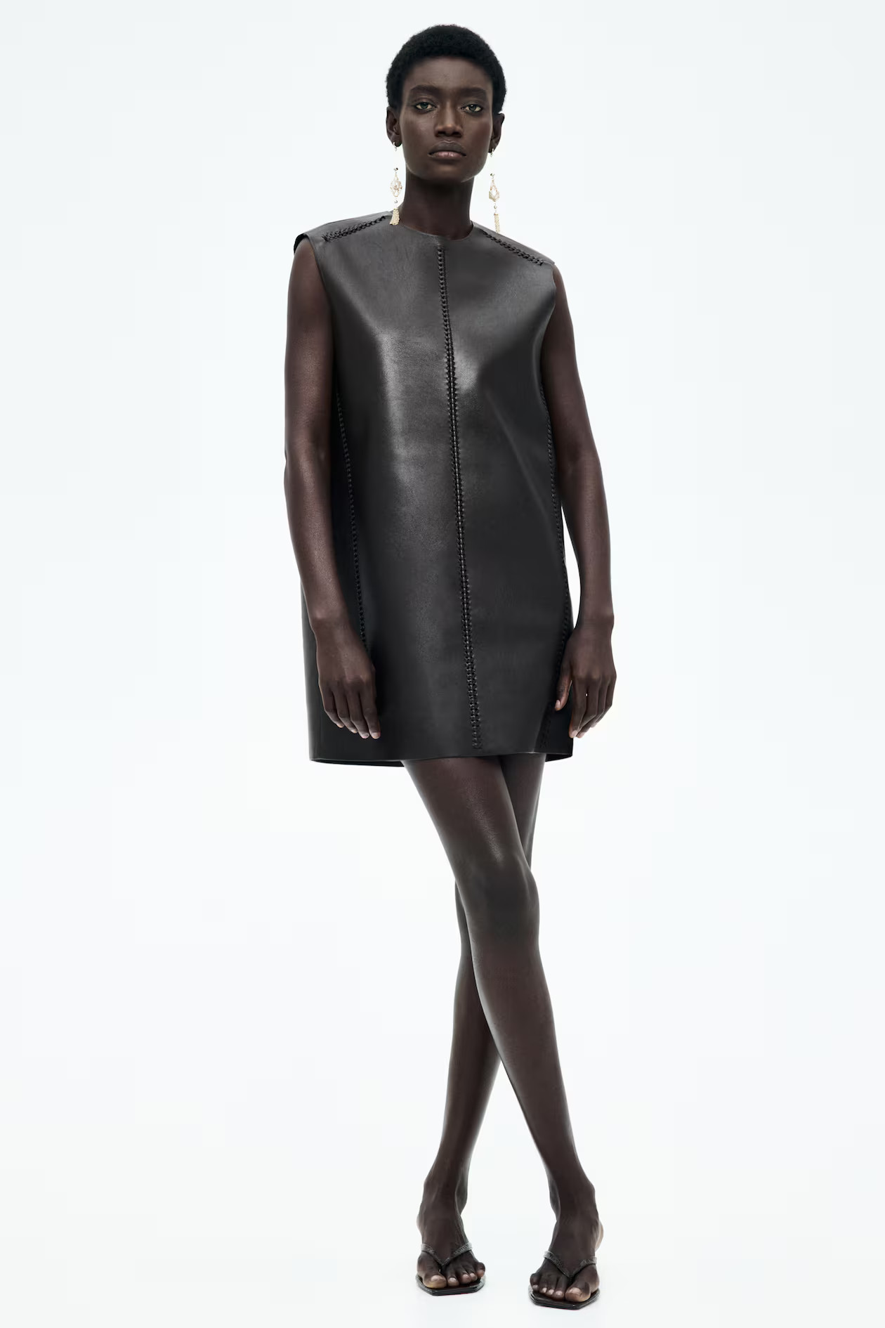 Braided-Detail Coated Dress | H&M (US + CA)