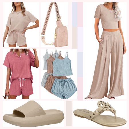 2 piece amazon summer set , two piece set, summer set, casual outfits, comfy outfit, daily outfit to run errands, sandals, summer sandals, comfy sandals , summer bag, crossbody , pajamas, cloud sandals

#LTKFindsUnder50 #LTKSaleAlert #LTKOver40