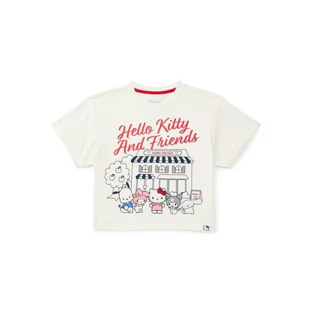 Wonder Nation Hello Kitty Girls Graphic Tee with Short Sleeves, Sizes 4-16 | Walmart (US)