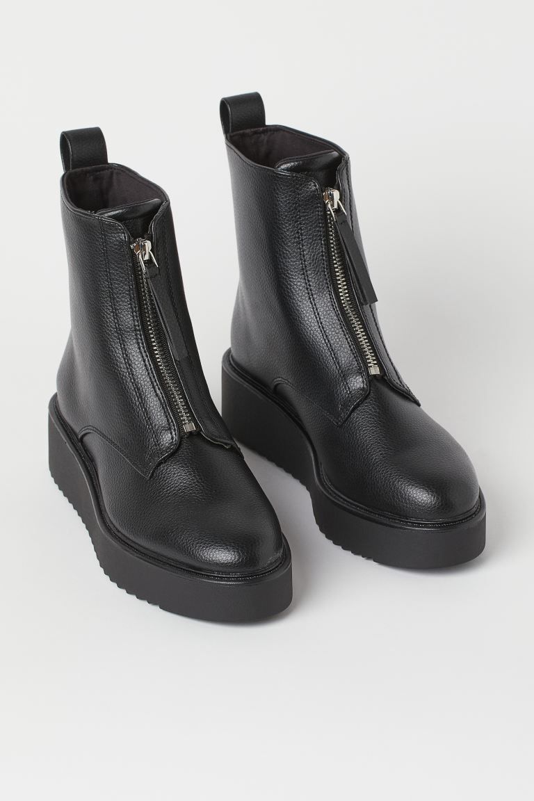 Zip-front boots | H&M (UK, MY, IN, SG, PH, TW, HK)