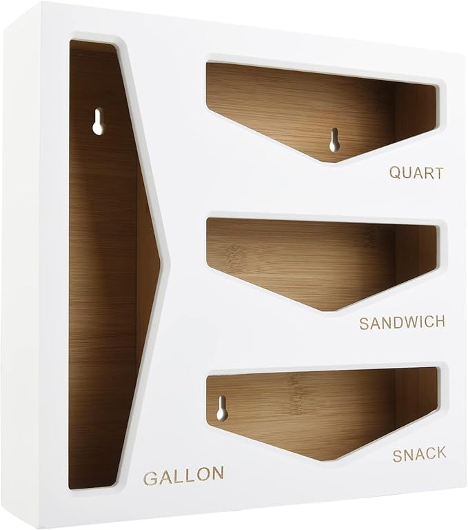 Cozee Bay Bamboo Bag Storage Organizer for Kitchen Drawer, Baggie organizer, Compatible with Gall... | Amazon (US)