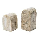 Creative Co-Op Contemporary Decorative Office Shelves and Marble, Set of 2 Bookends, Beige, 2 | Amazon (US)