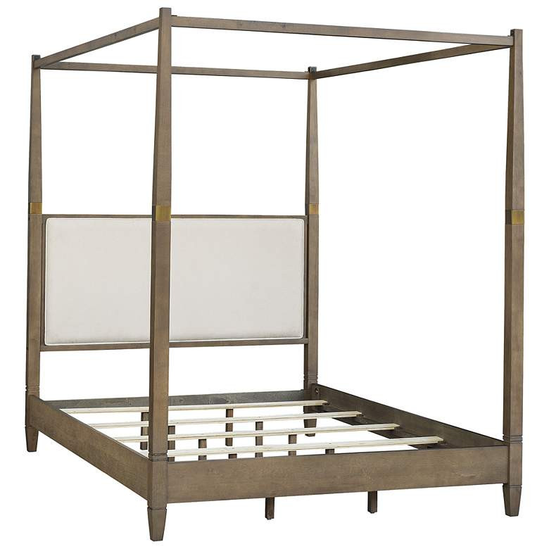 Madison Park Brown Cheshire Canopy Bed Queen | Lamps Plus