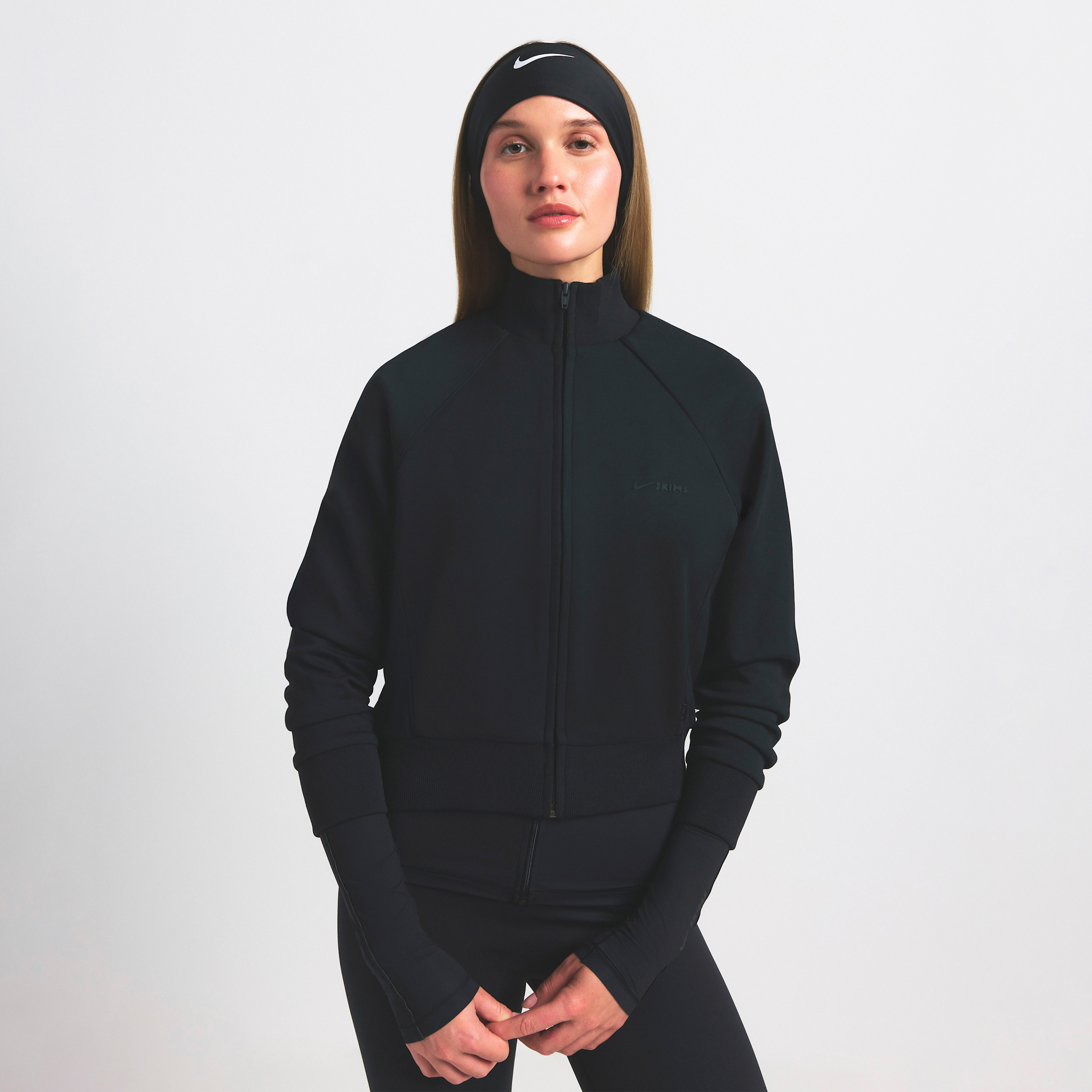 Nike Women's SKIMS Matte Tricot Track Jacket in Black | TPZUP3534-OBD | Nike (US)