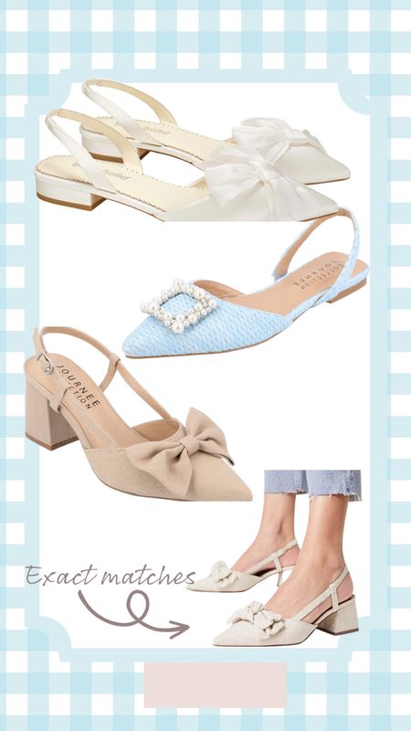 Bow heels / Bow sling backs / wide fit shoes / comfy shoes 
