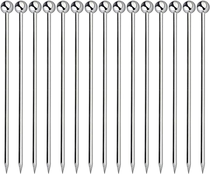 15PCS Cocktail Picks, Metal Stainless Steel Cocktail Toothpicks, Reusable Cocktail Skewers, Garni... | Amazon (US)