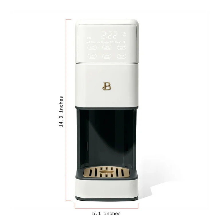 Beautiful Perfect Grind™ Programmable Single Serve Coffee Maker, White Icing by Drew Barrymore | Walmart (US)