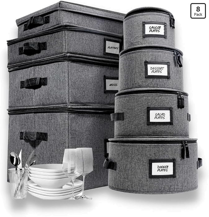HOMELUX THEORY 8 piezas de contenedores de almacenamiento de porcelana de carcasa dura, almacenam... | Amazon (US)