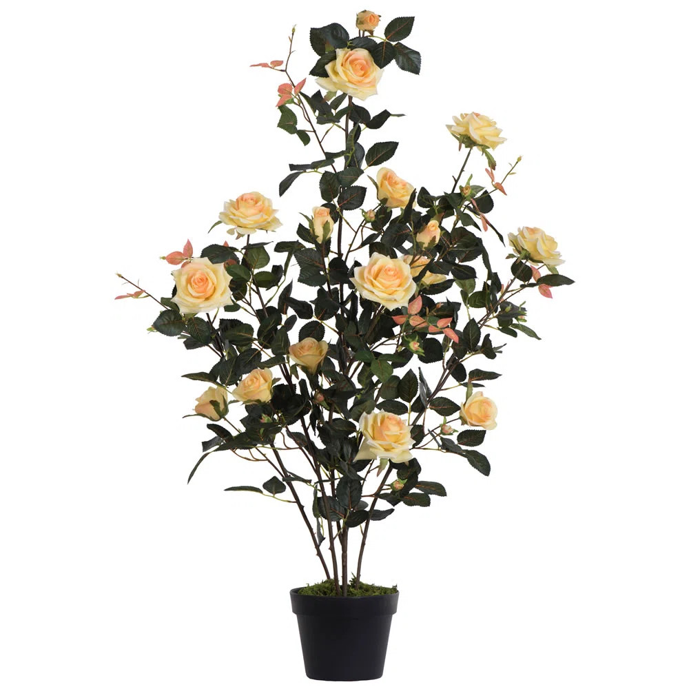 45" Artificial Rose Plant in Pot | Wayfair North America