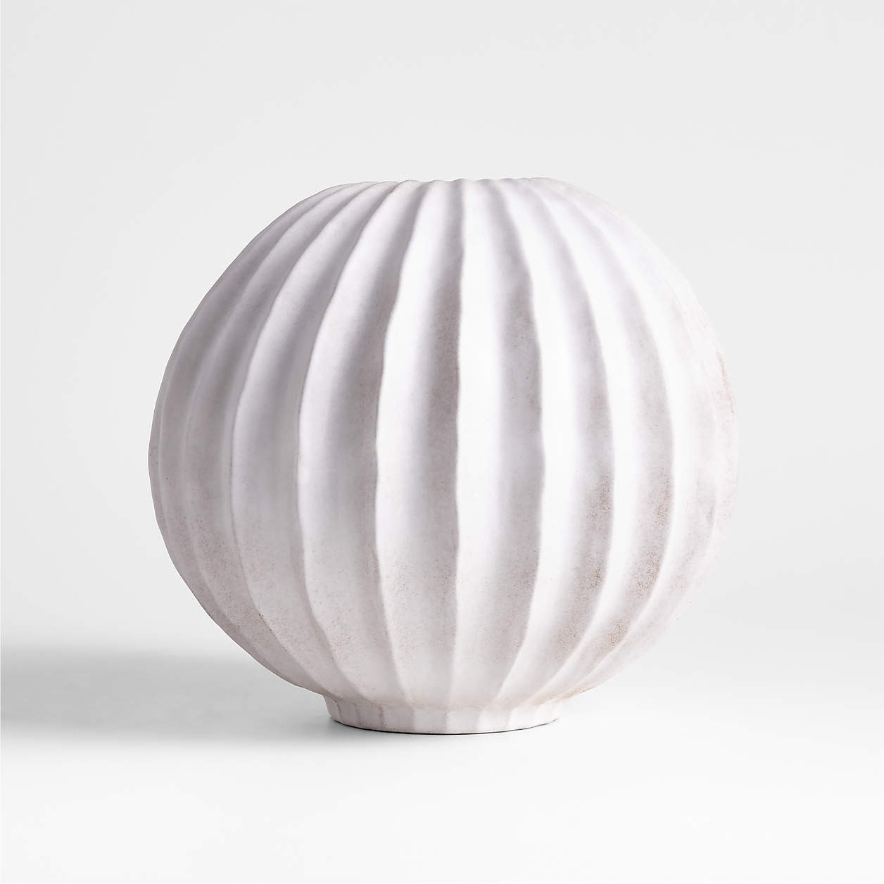 Warren White Stoneware Floor Vase 17" + Reviews | Crate & Barrel | Crate & Barrel