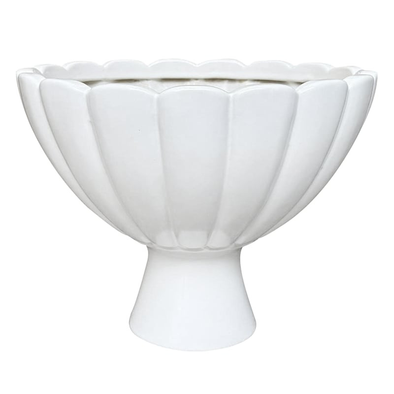 White Ceramic Bowl, 10" | At Home