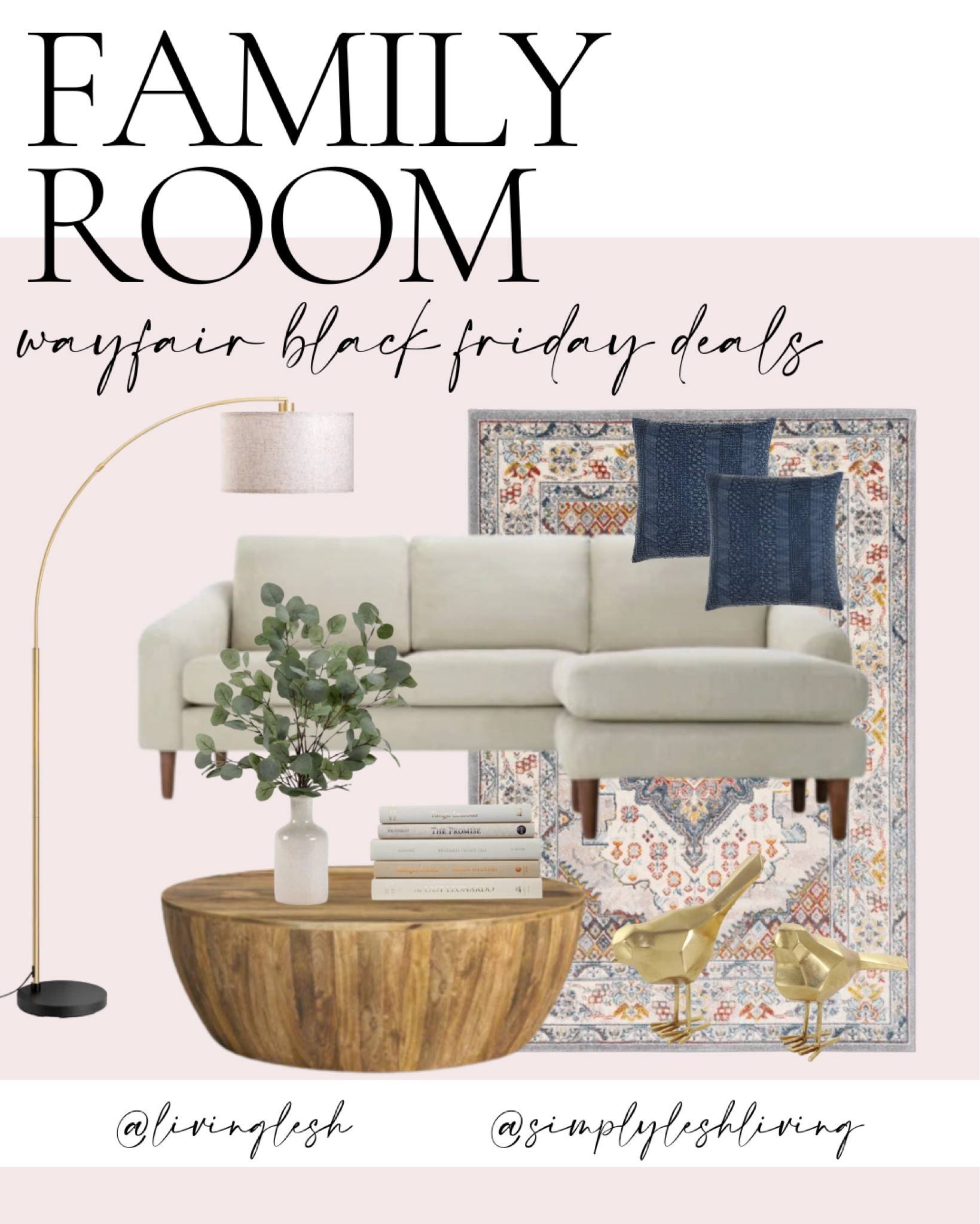 Wayfair | Wayfair sale | Home decor | Home finds | Black Friday | Cyber week | Family room decor | Living room decor | Sectional | Couch | Coffee table | Coffee table books | Floor lamp

#LTKHome #LTKCyberWeek #LTKSaleAlert