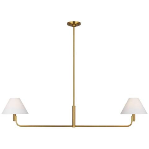 Visual Comfort Studio  Colfax Medium Linear B10  54.5"  Burnished Brass | Lamps Plus
