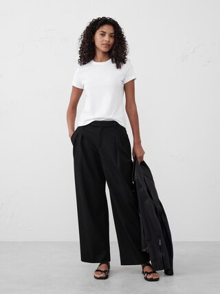 Premium Cotton Fitted T-Shirt | Banana Republic Factory