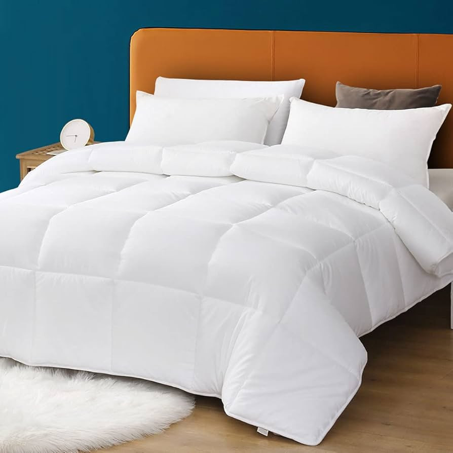 100% Cotton Cover Down Alternative Comforter Queen - All Season Ultra-Soft Skin-Friendly Cloud Br... | Amazon (US)