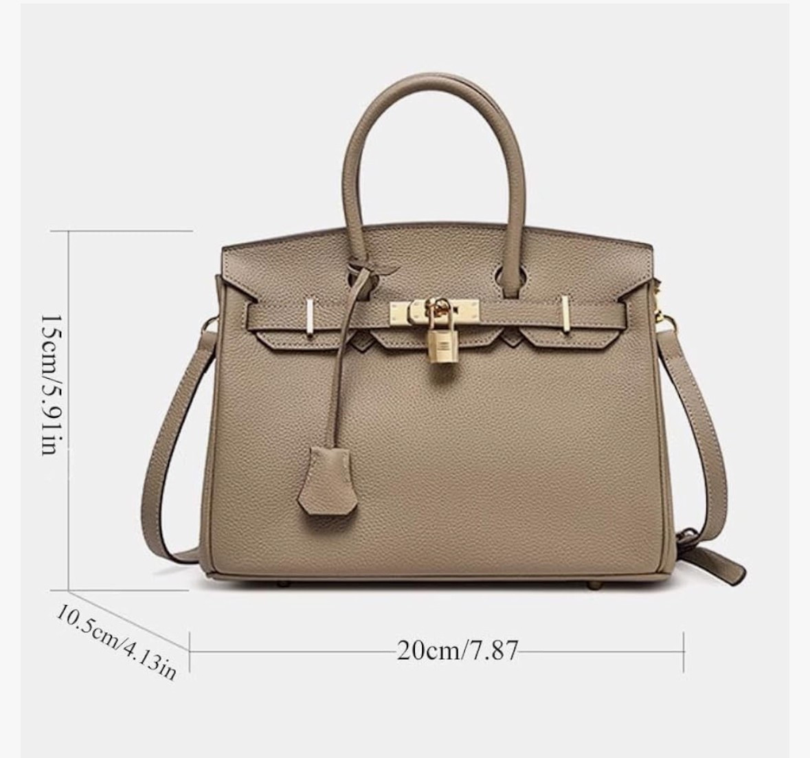 20 cm crossbody tote with clochette and lock! Multiple colors! 

Amazon Birkin wirkin Hermes look for less 

#LTKStyleTip #LTKFindsUnder100 #LTKItBag