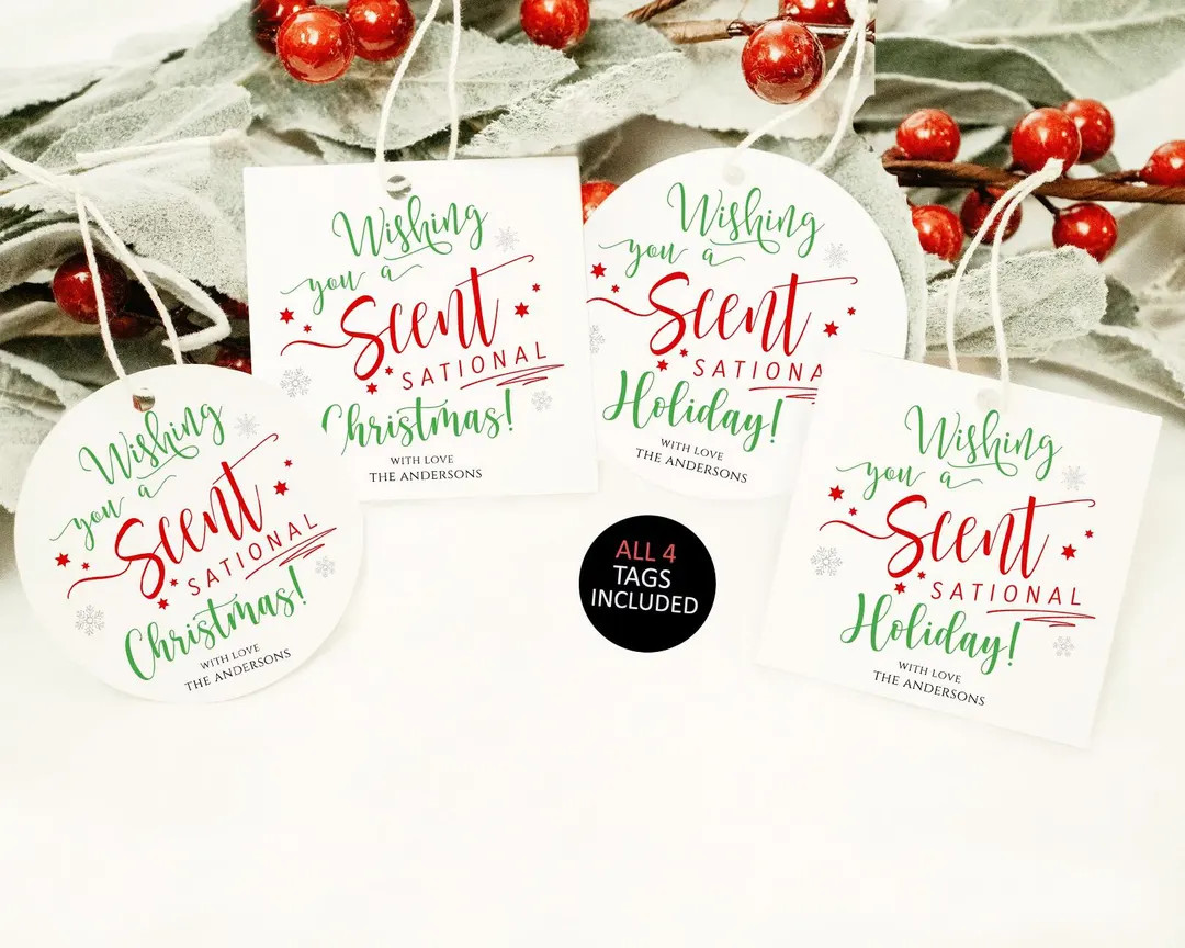 Christmas Gift Tag, Wishing you a scentsational, Soap Tag, Christmas Party Favor, Winter Gift Tag... | Etsy (US)