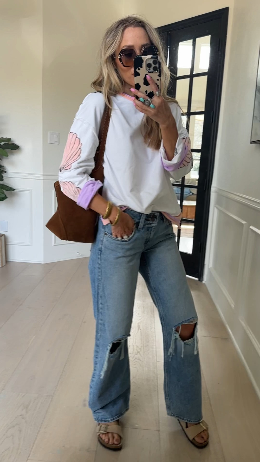 This top looks identical to FP! 
I am wearing low rise jeans and LOVE them!!! 

#LTKgrwm #LTKdayinmylife #LTKSpringSale