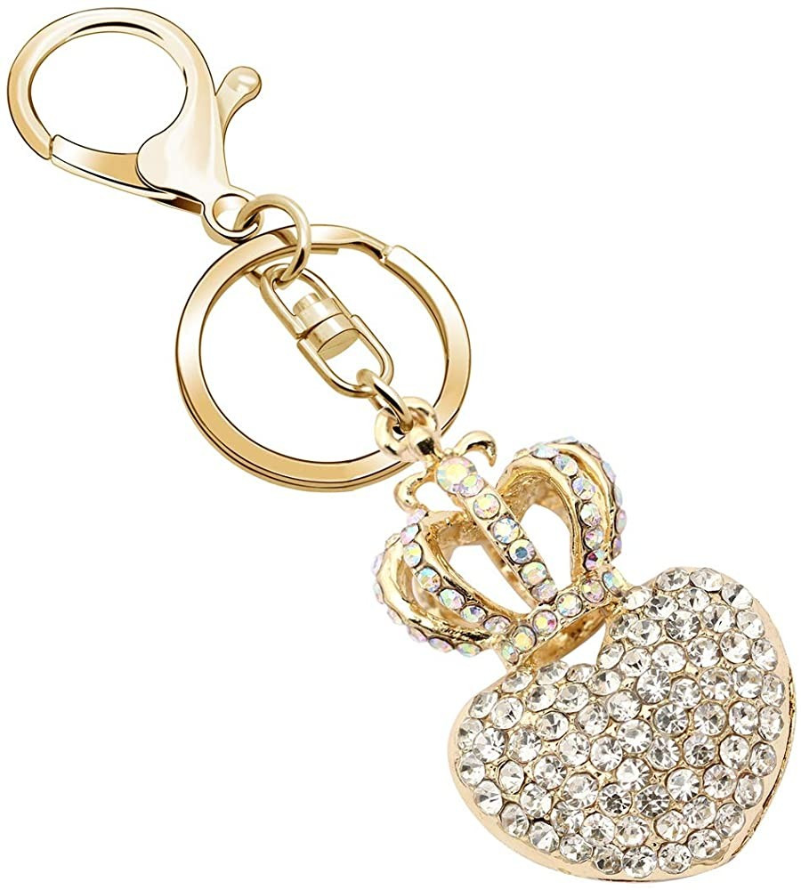 JJIA Keychains for Women, Flower Crystal Rhinestone Keychain Key Chain Sparkling Key Ring Charm P... | Amazon (US)