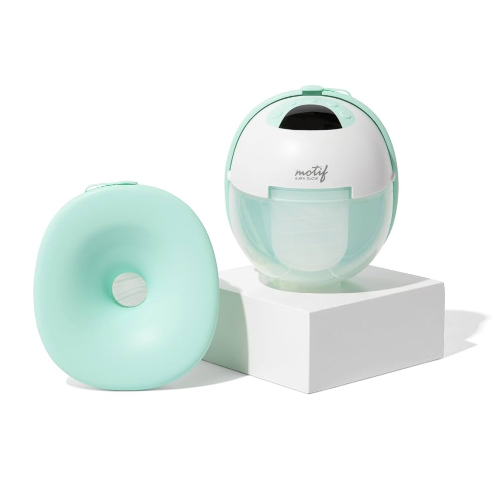 Motif Medical Aura Glow Hands-Free Breast Pump for Breastfeeding - Portable Breast Pump w/Inbuilt... | Amazon (US)