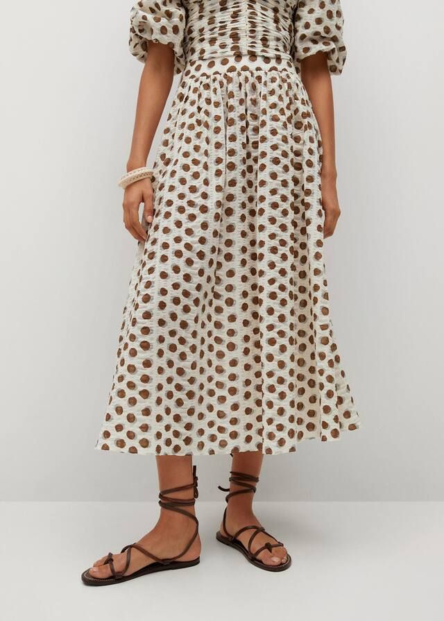 Printed cotton skirt | MANGO (US)
