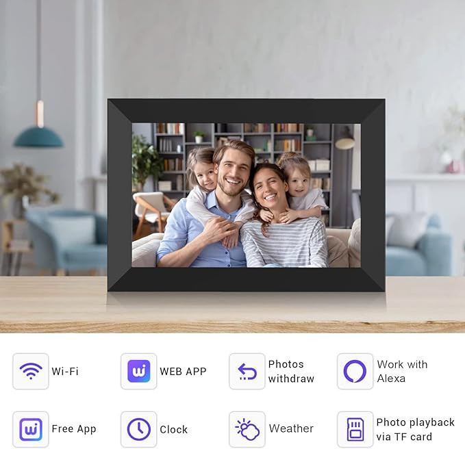 Digital Photo Frame WiFi 10.1 Inch Smart Digital Picture Frame with 1280x800 IPS Touch Screen, Au... | Amazon (US)