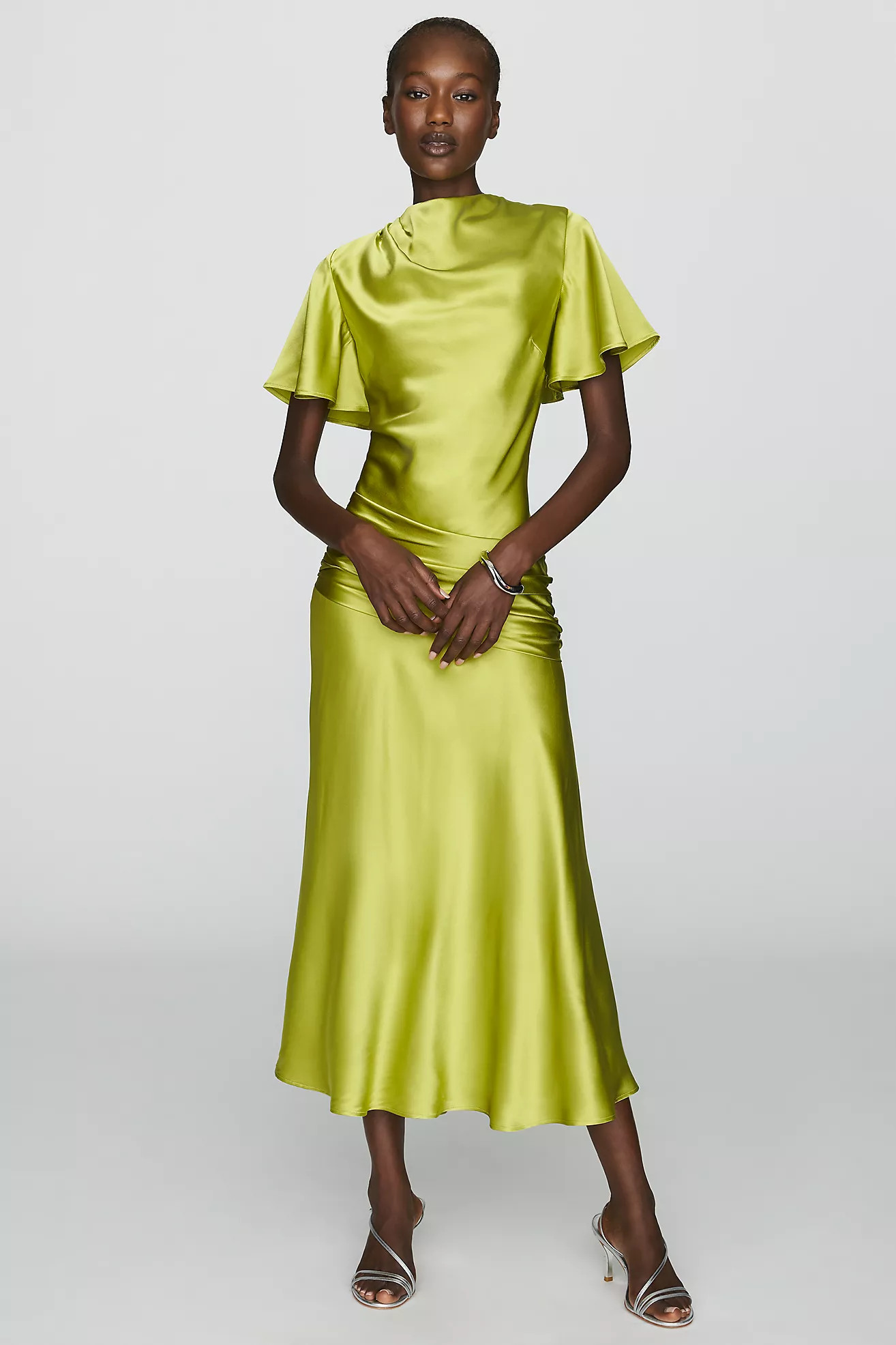By Anthropologie 100% Silk Midi Dress | Anthropologie (US)