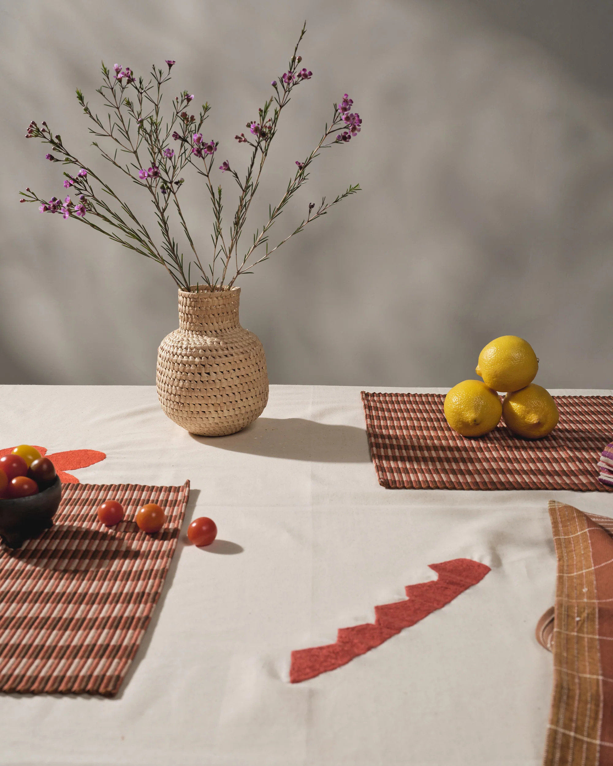 Field Placemat in Pumpkin - Sustainable Kitchen Textiles | MINNA | MINNA