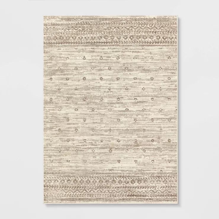 5'x7' Border Dot Motif Area Rug Beige - Threshold™ | Target