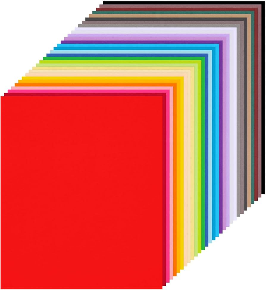 Koogel 40 Sheets Construction Paper A4, Craft Paper Cardstock Colored Art Cardstock Heavy Duty Cr... | Amazon (US)