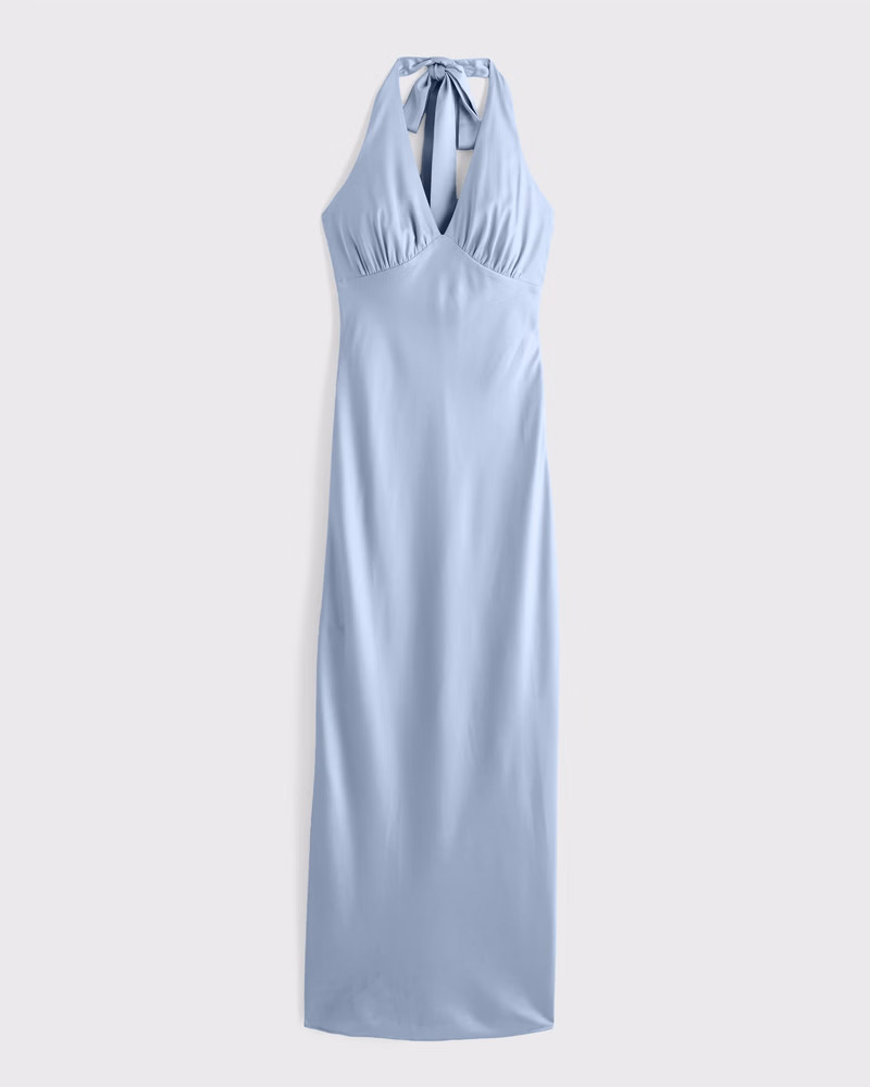 Women's The A&F Julia Slip Halter Maxi Dress | Women's Dresses & Jumpsuits | Abercrombie.com | Abercrombie & Fitch (US)