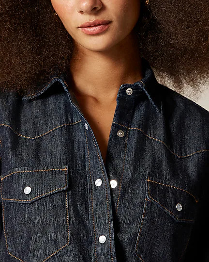 Jules western shirt in denim | J. Crew US