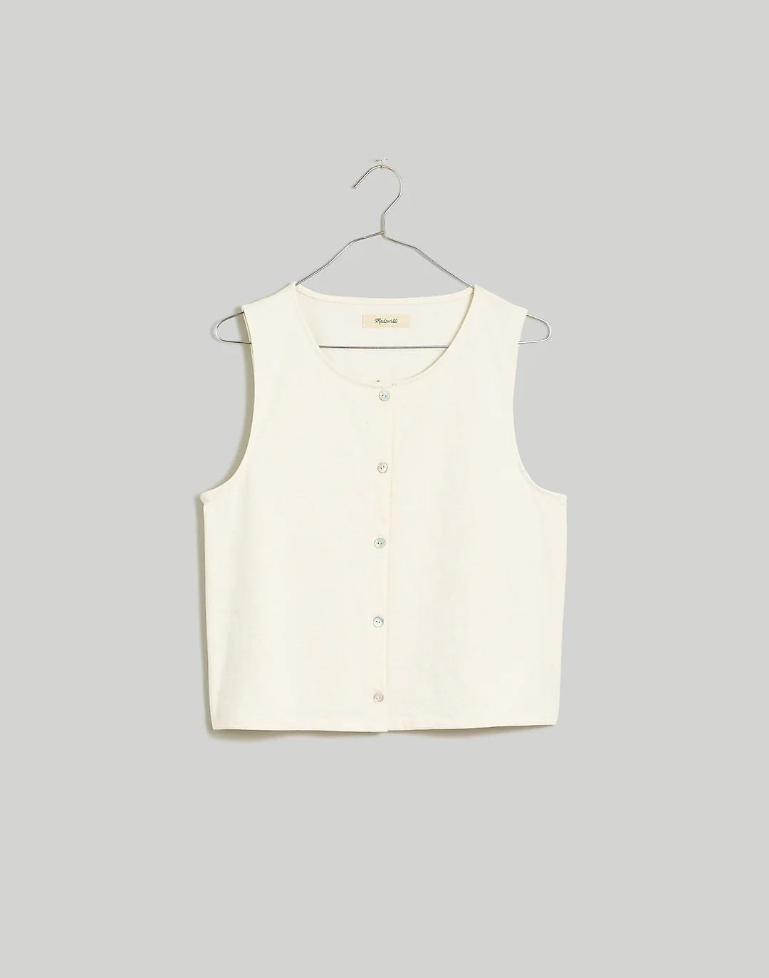 Button-Front Crewneck Crop Tank | Madewell