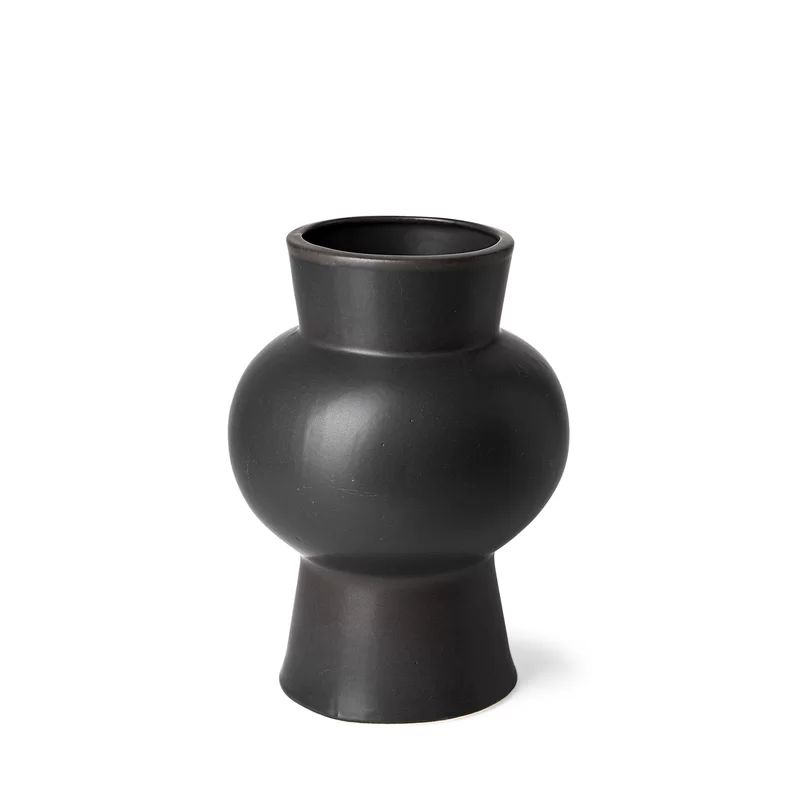 Novak Matte Black Ceramic Table Vase | Wayfair North America