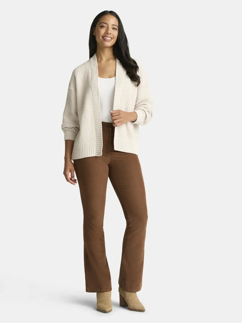 Time and Tru Women's Chenille Cardigan Sweater, Midweight, Sizes XS-XXXL | Walmart (US)