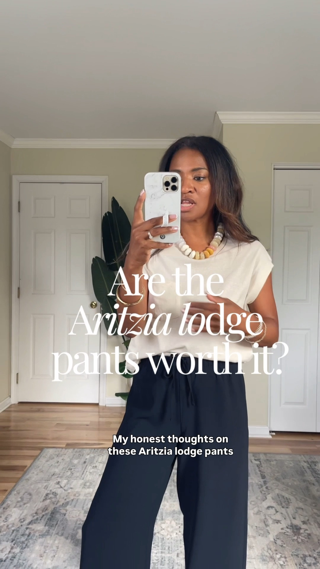 I’m wearing a small (regular) in the Aritzia lodge pants. I am 5.5 with a slightly longer torso. I am wearing a medium in the cream top and medium in the button down. Linking similar blazers

#LTKgrwm #LTKootd #LTKOver40