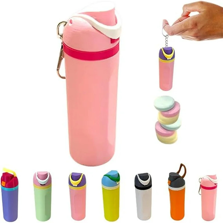 Mini Water Bottle Keychain, Trendy Bottle Keychain, 3D Printed Mini Water Cup Lip Balm Holder Key... | Walmart (US)
