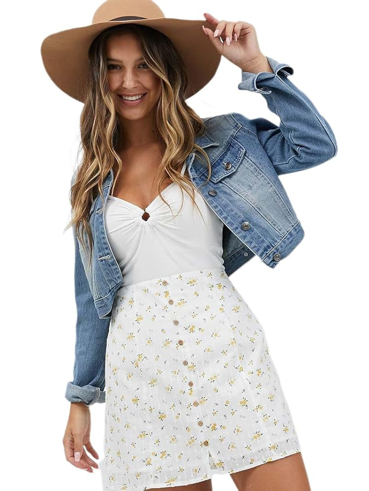 Jean Jacket Women Washed Denim Jacket | Amazon (US)