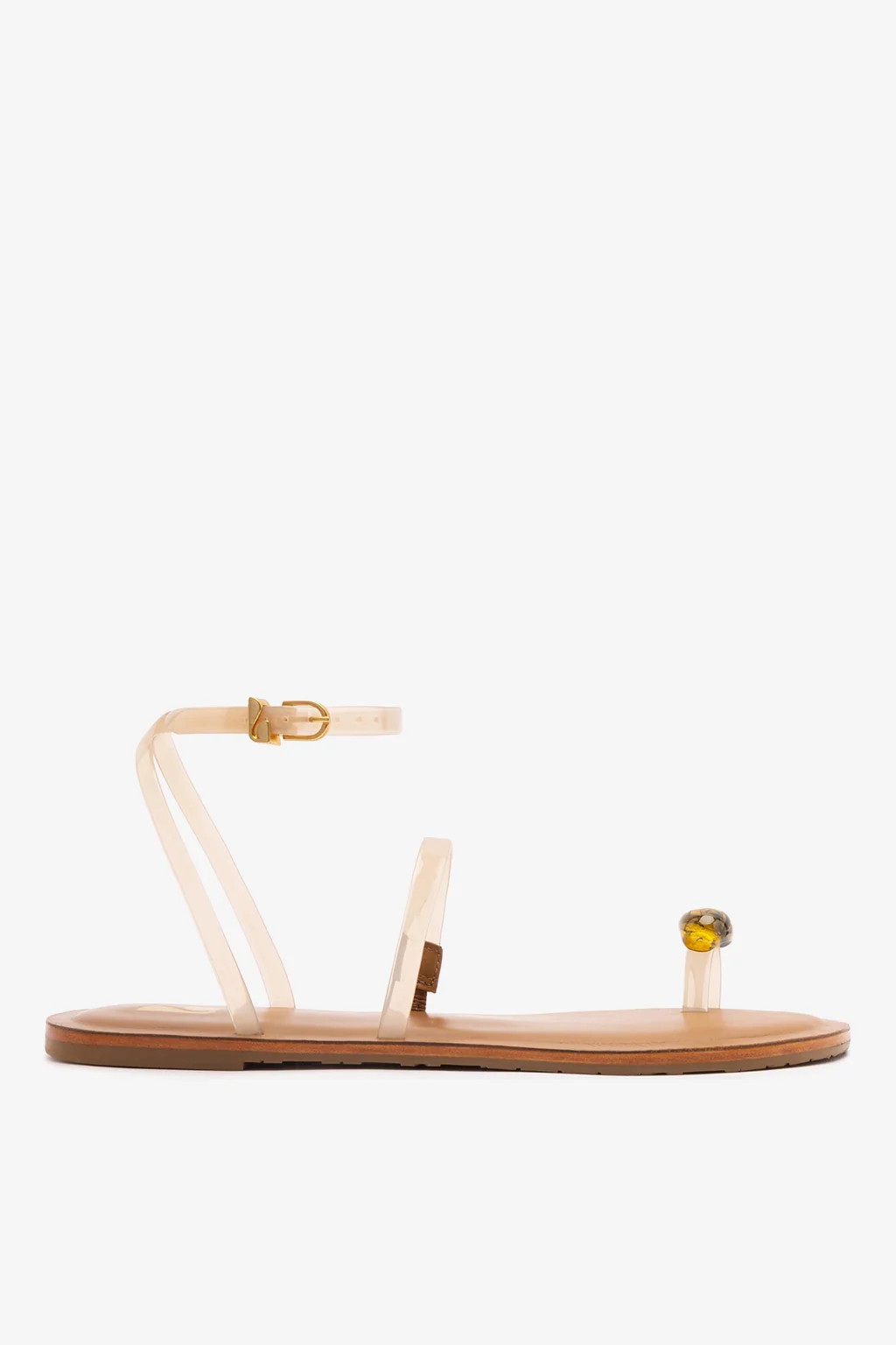 Biarritz Jelly Flat Sandal In Ivory Vinyl | Larroude