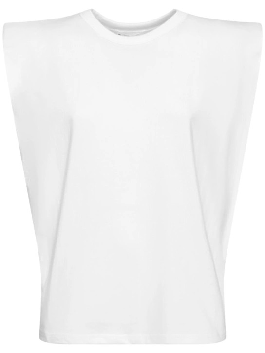 Eva cotton t-shirt w/ padded shoulders | Luisaviaroma