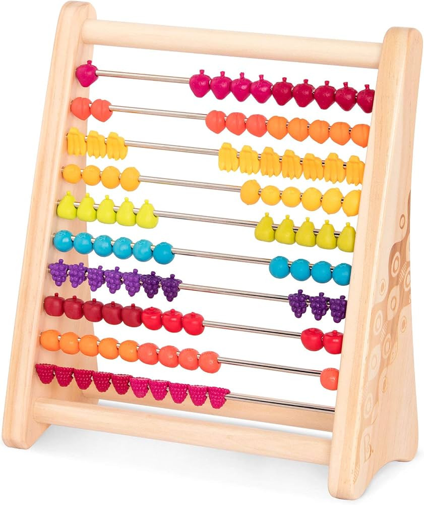 B. toys- Two-Ty Fruity!- Wooden Abacus for Kids- Developmental Learning Toy- Classic Math Toy wit... | Amazon (US)