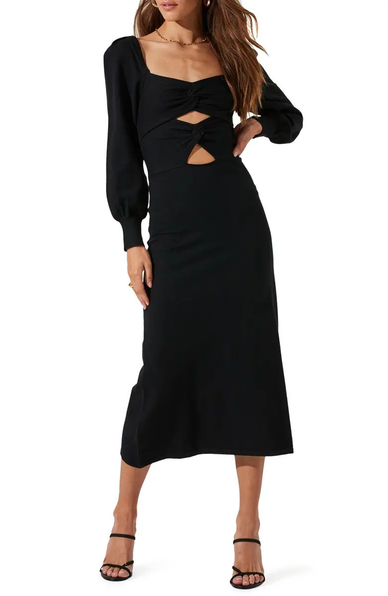 Cutout Long Sleeve Sweater Dress | Nordstrom
