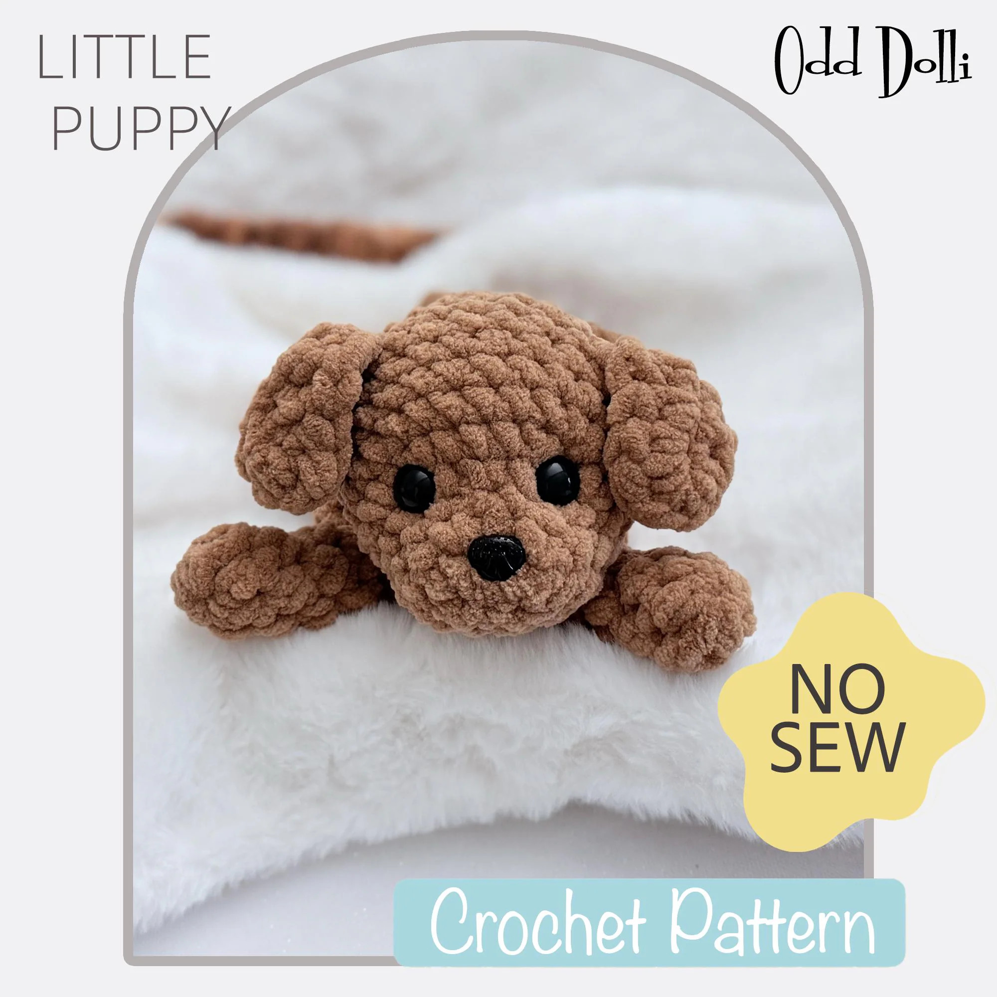 No Sew English PDF Crochet Pattern Bulky and Quick Plush Little Puppy Mini Snuggle Buddy Baby Comforter Lovey English Only Snuggler Dog Pup | Etsy (Global)