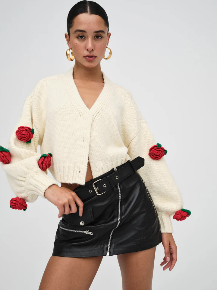 Ellie Cardigan — Ivory | For Love & Lemons