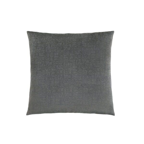 Pillow - 18"X 18" / Dark Grey Mosaic Velvet / 1Pc | Bed Bath & Beyond