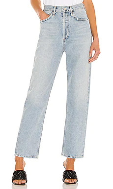 AGOLDE 90s Mid Rise Loose Fit in Semi Tropic from Revolve.com | Revolve Clothing (Global)