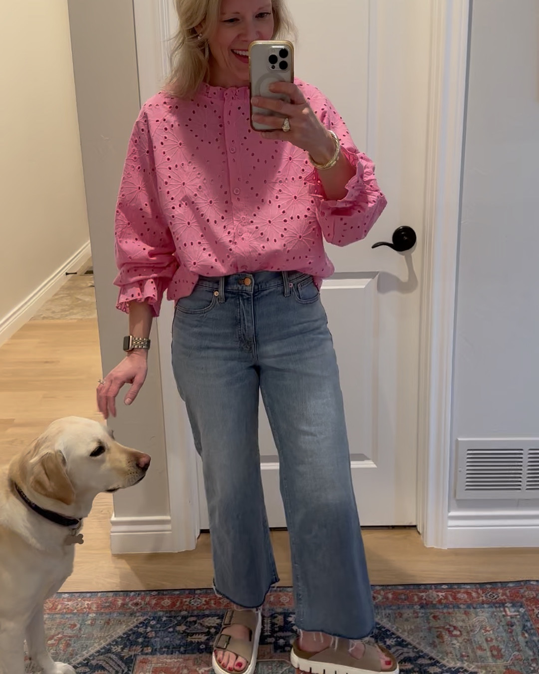 I have found so many pretty tops that are around $30 or less! This is one of my favorites. I got it last summer and wore it several times. It still looks good as new. It fits true to size but is a full fit.

#LTKWatchNow #LTKSeasonal #LTKFindsUnder50